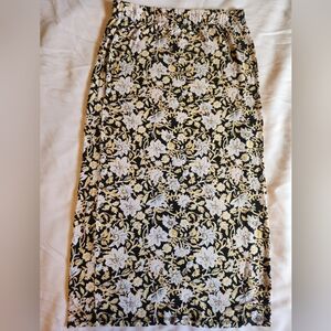 Billabong Floral Stretch Midi Skirt Size M